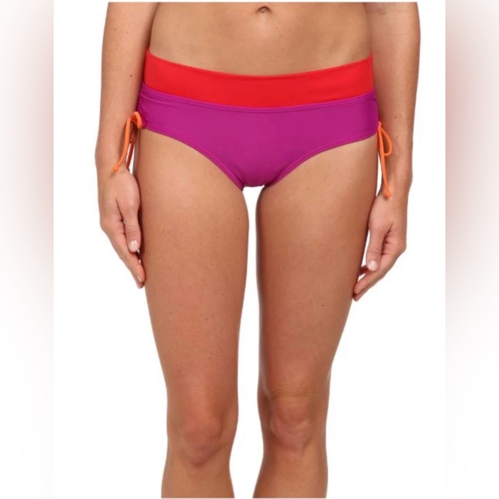 Prana Ailani Bikini Swim Bottoms in Fuchsia & Red Women’s Small